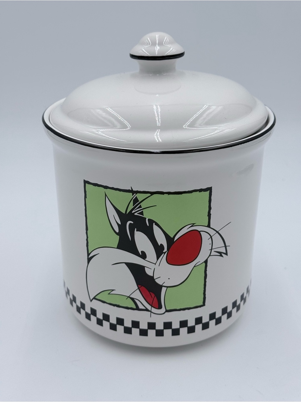 RARE VINTAGE 1993 SYLVESTER CERAMIC COOKIE CANDY JAR WARNER BROS LOONEY TUNES